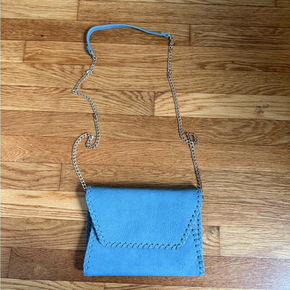 Urban Expressions Blue Crossbody Bag with Envelope Flap